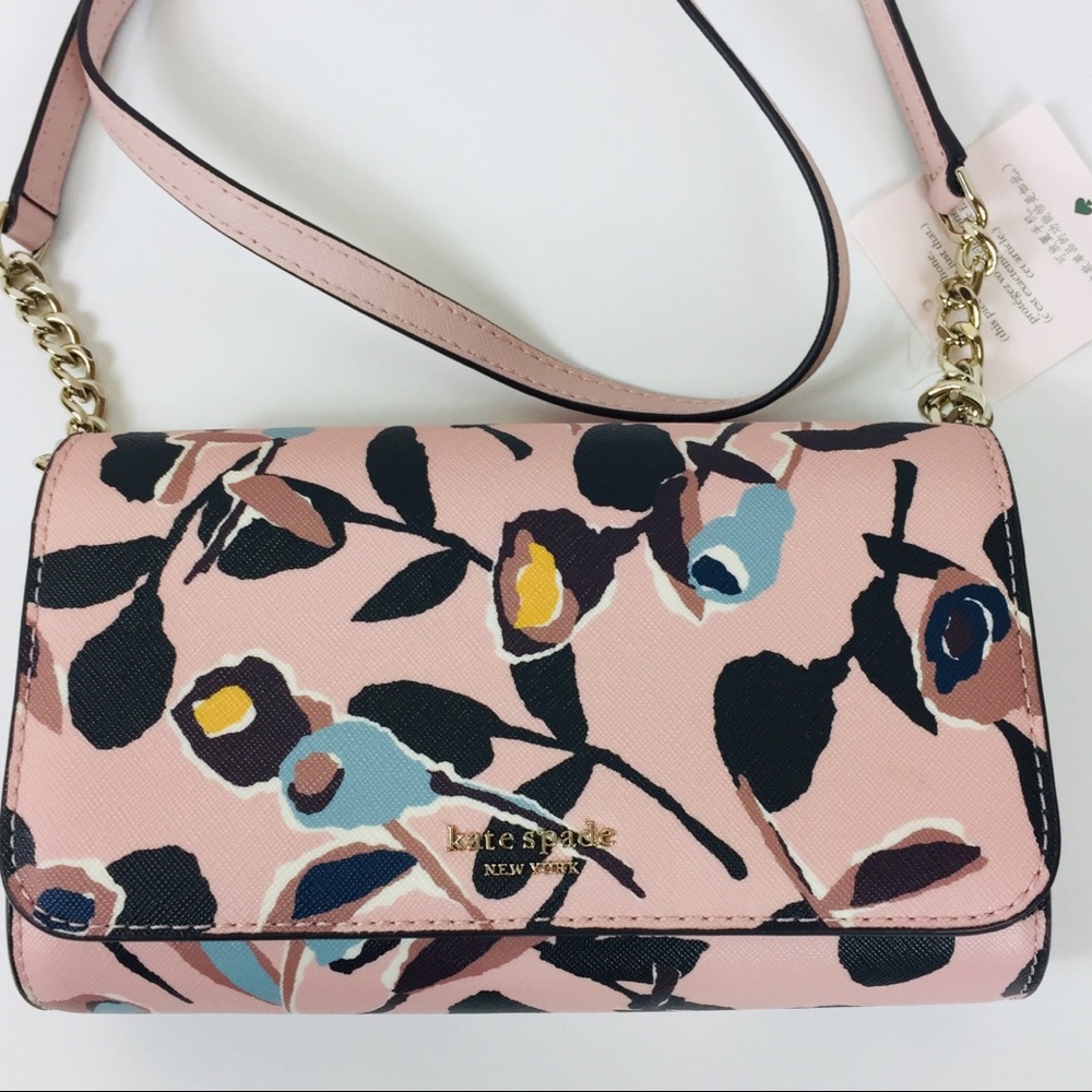 Kate Spade Cameron Paper Rose Crossbody Clutch Purse